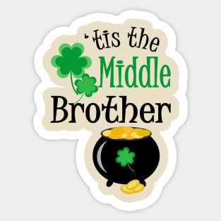 'Tis The Middle Brother, St. Patrick's Day Sticker